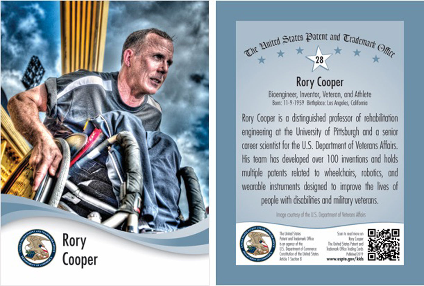 Rory Cooper trading card front and back
