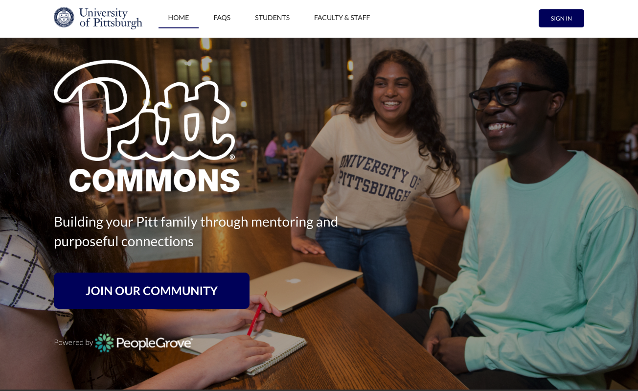 Pitt Commons homepage