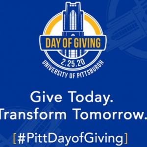 A graphic advertising the Pitt Day of Giving