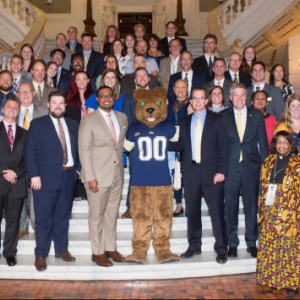 Group photo of Pitt Day in Harrisburg participants 